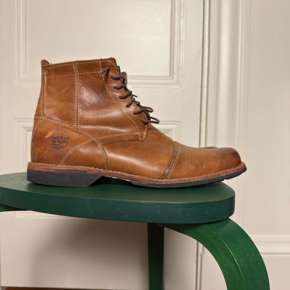 Timberland Men's Tan / Brown Leather Boots Men’s Size 8